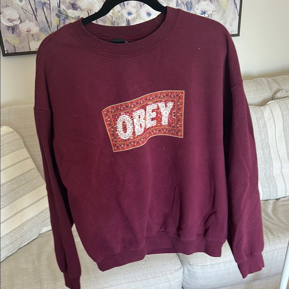 Obey Burgundy Sweatshirt